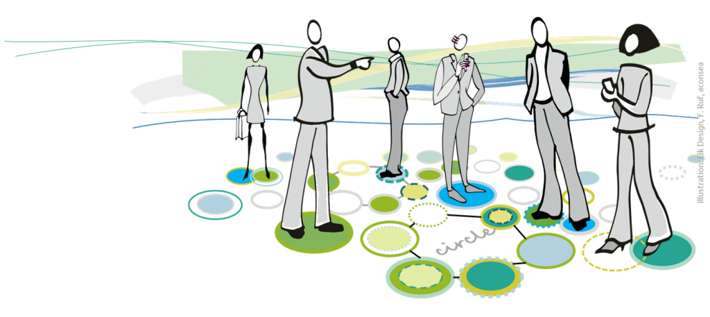 Illustration Teal Circles