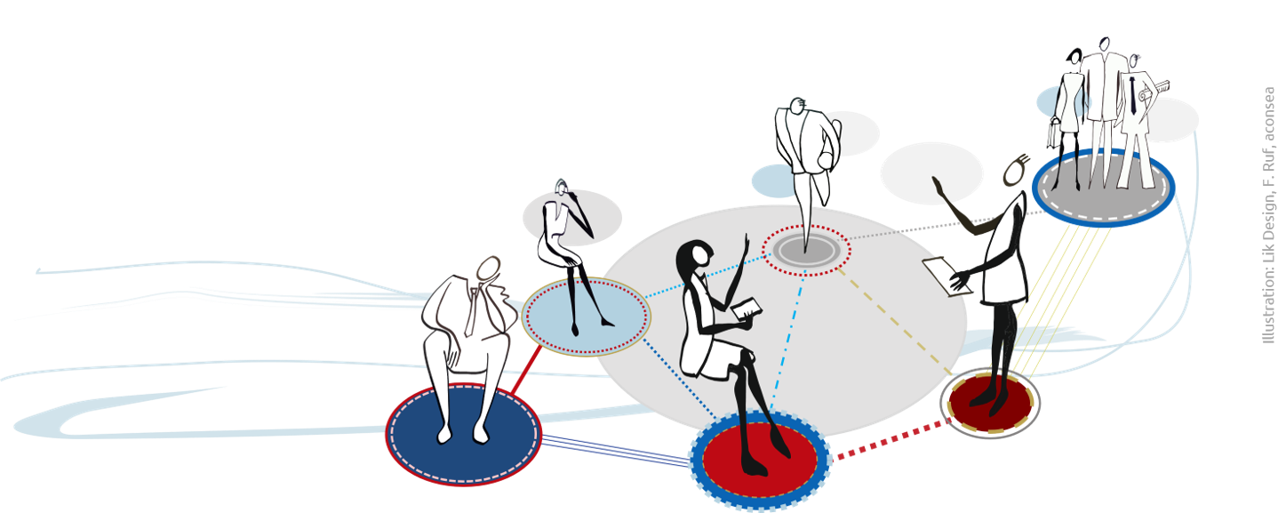 Illustration Coworking Netzwerk