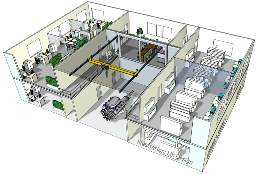 Illustration Laborgebäude